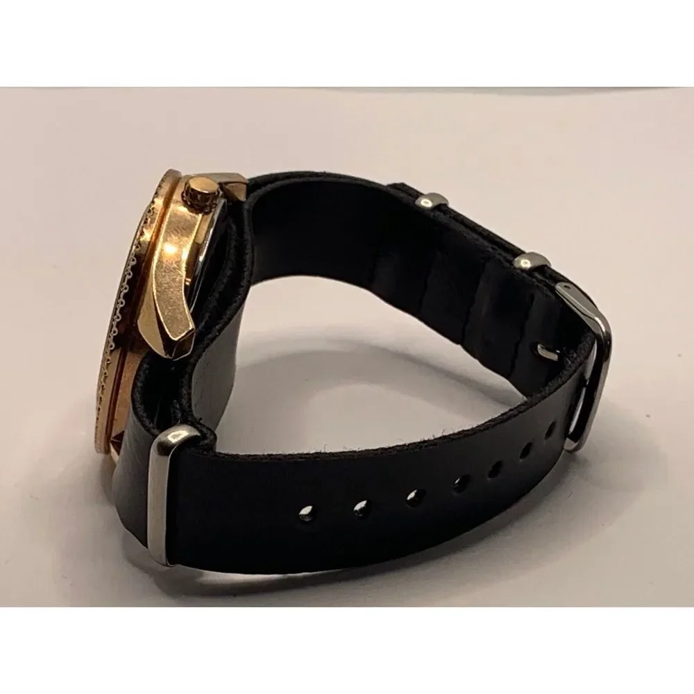 Fossil ES3590 Women's Black Leather Analog Dial Quartz Genuine Wrist Watch RU317